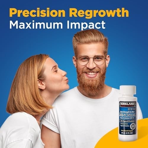 Men's 5% Minoxidil Hair Regrowth Treatment - 2oz with Easy Drop Application