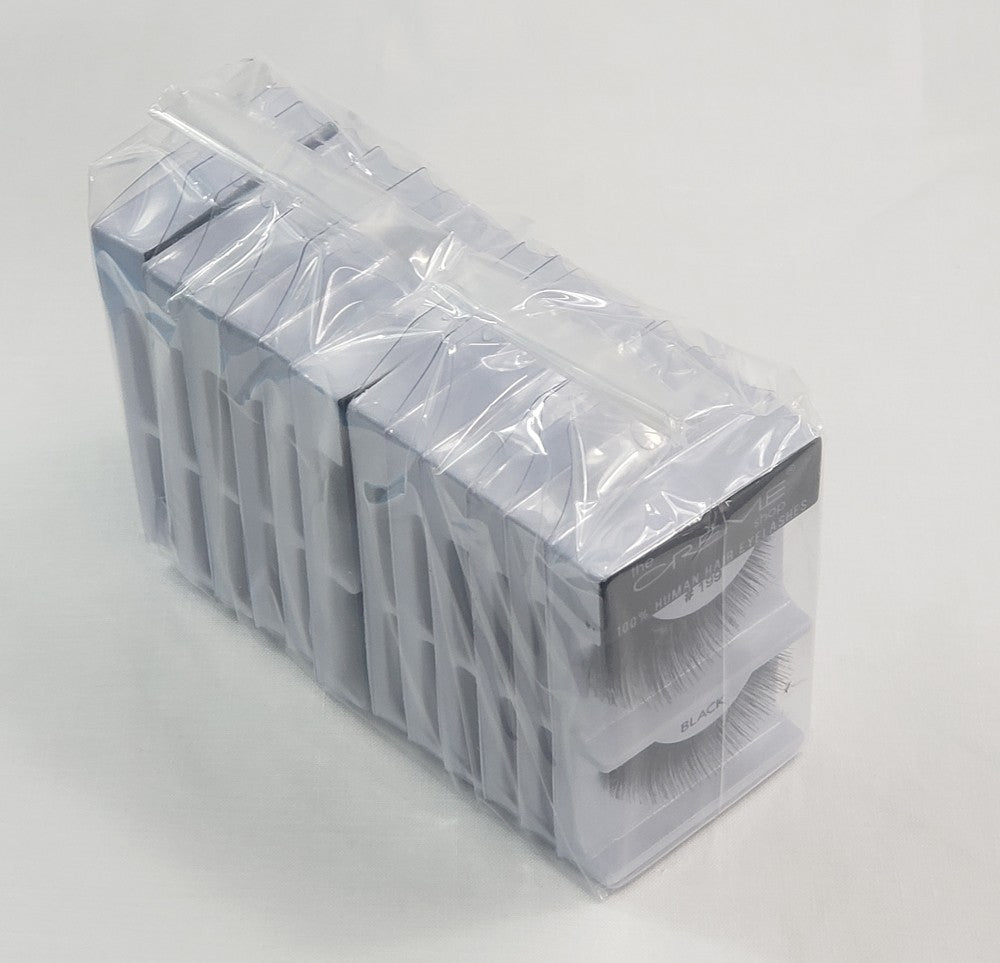 12 Pack Thick Human Hair False Eyelashes - Natural Touch, Long & Full