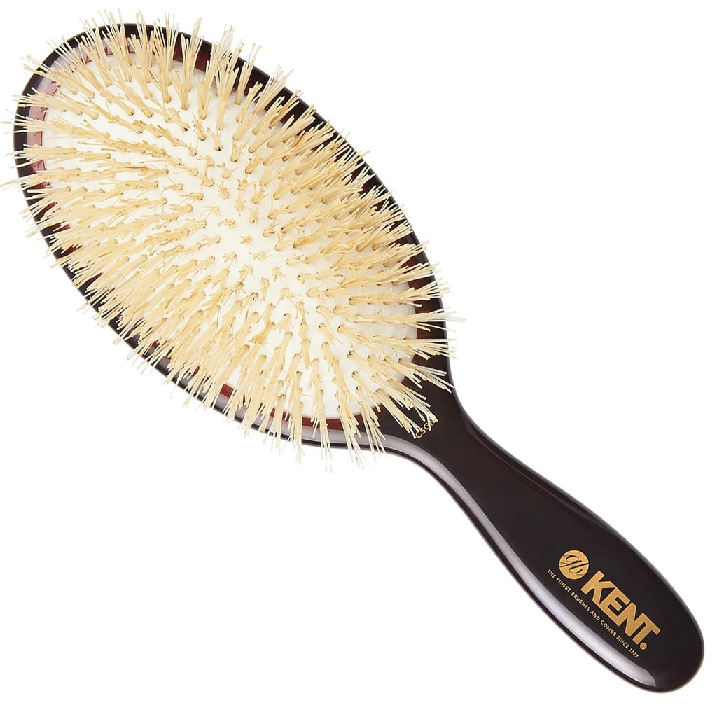 Oval Cushion Straightening Brush & Hair Detangler with Boar Bristles