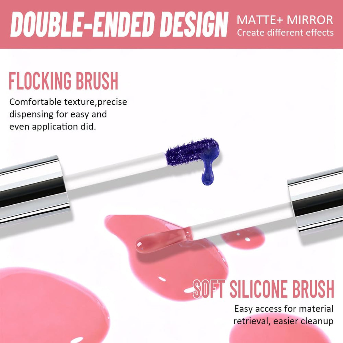 Hydrating Peach Pink Lip Stain & Plumping Lip Oil - Long-Lasting Gloss