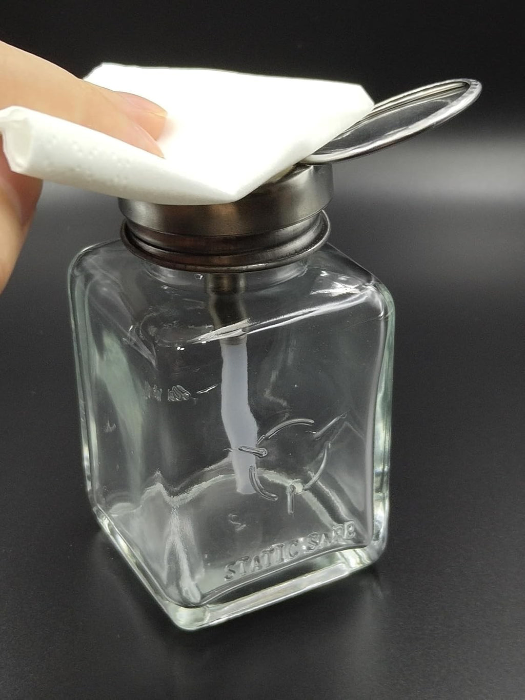 120ml Clear Glass Pump Dispenser Bottle for Liquids - Reusable Travel Container