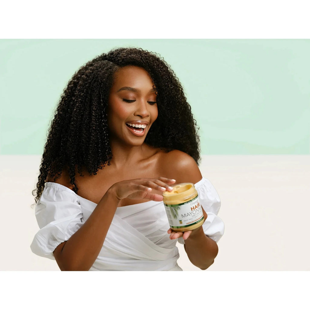 Organic Hair Mayonnaise 15 oz Pack of 4 - Moisturizes & Strengthens Damaged Hair