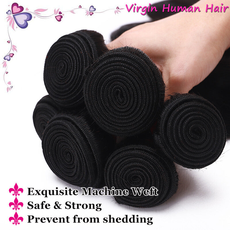 Deep Wave Human Hair Bundles - Virgin Remy Hair Extensions - Multiple Lengths & Styles