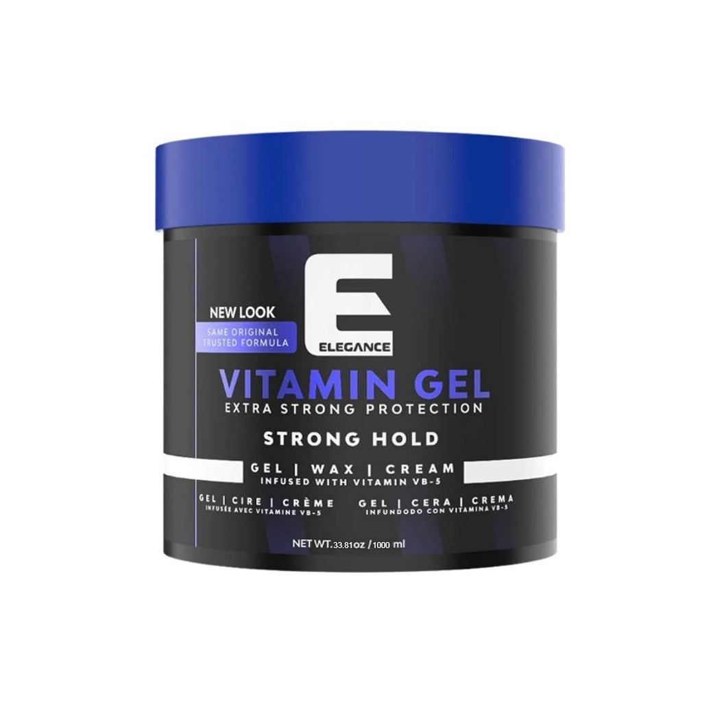 Extra Strong Hold Hair Gel with Vitamin Pro-VB-5 - 33.81oz / 1000ml