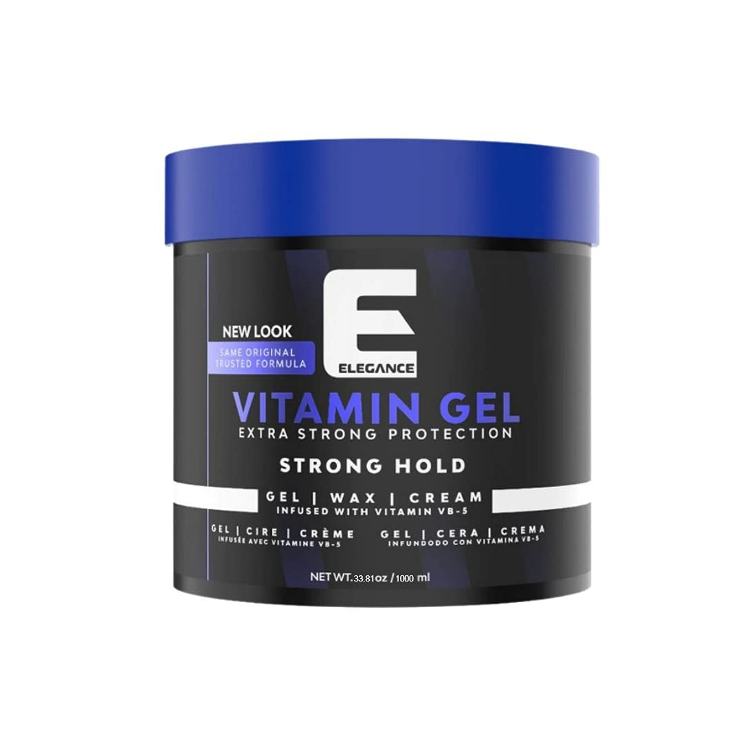 Extra Strong Hold Hair Gel with Vitamin Pro-VB-5 - 33.81oz / 1000ml