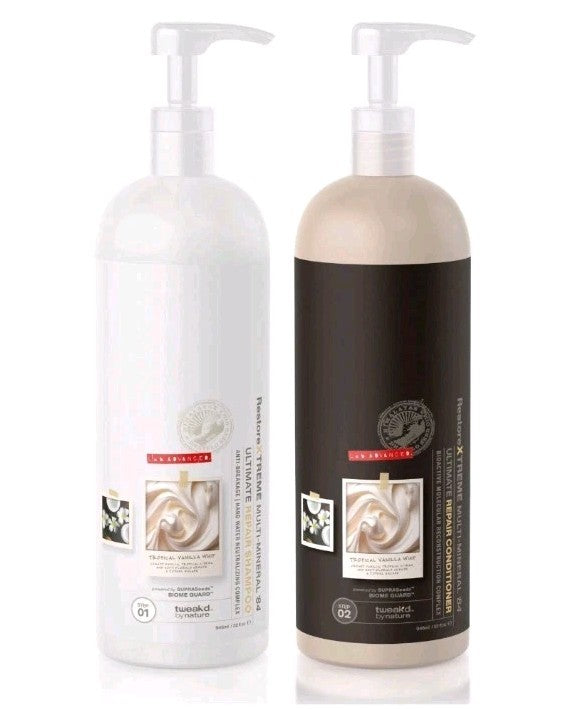 RestoreXTREME Tropical Vanilla Hair Shampoo & Conditioner Set - 32 Oz