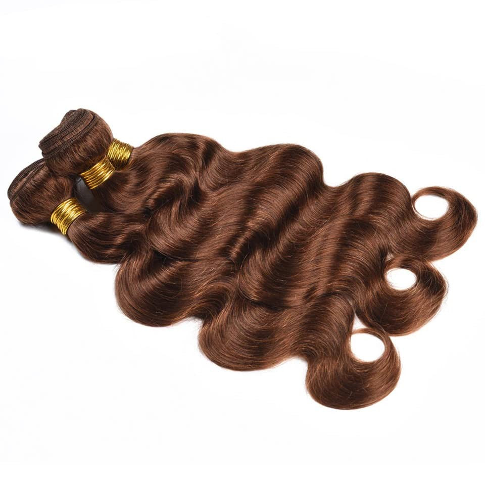 26 Inch Chocolate Brown Body Wave Peruvian Virgin Hair Bundles