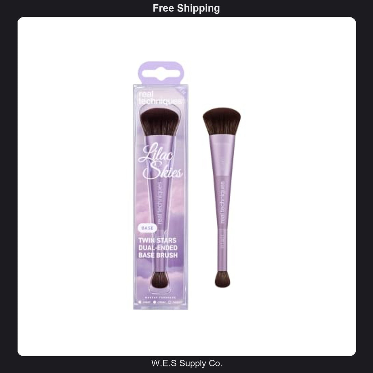 Base Makeup Brush Twin Stars Dual-Ended Set - 2-in-1 Foundation & Concealer Tool