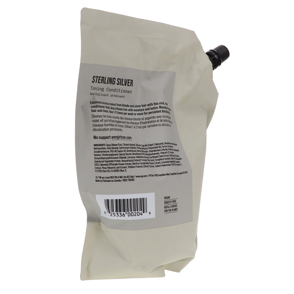AG Care Sterling Silver Toning Conditioner 33 oz Neutralizes Brassiness for Vibrant Hair