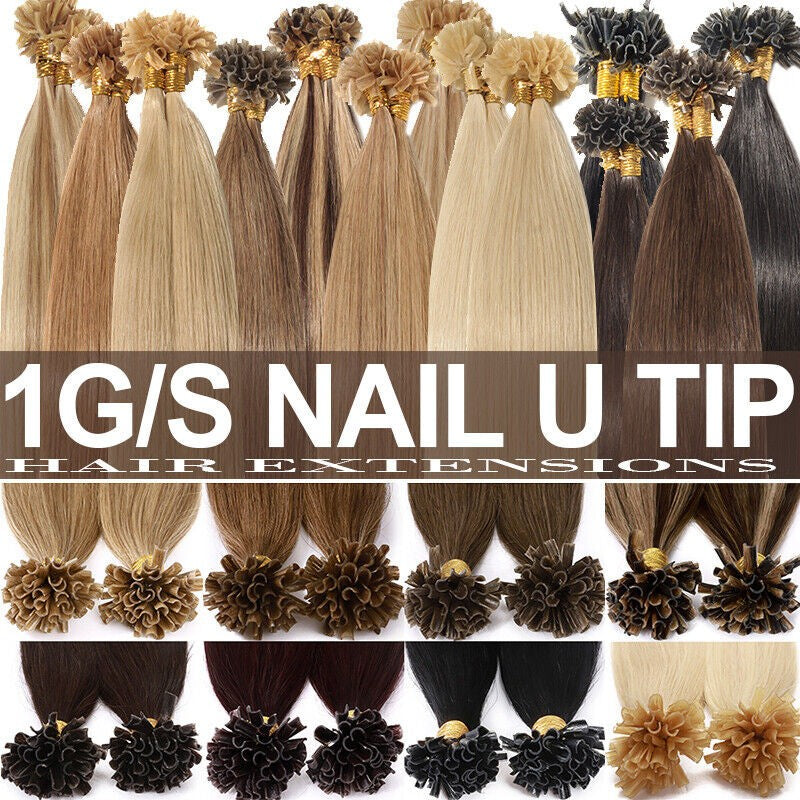 Keratin Bonded Hair Extensions U-Tip Platinum Blonde 26 Inch 100 Strands