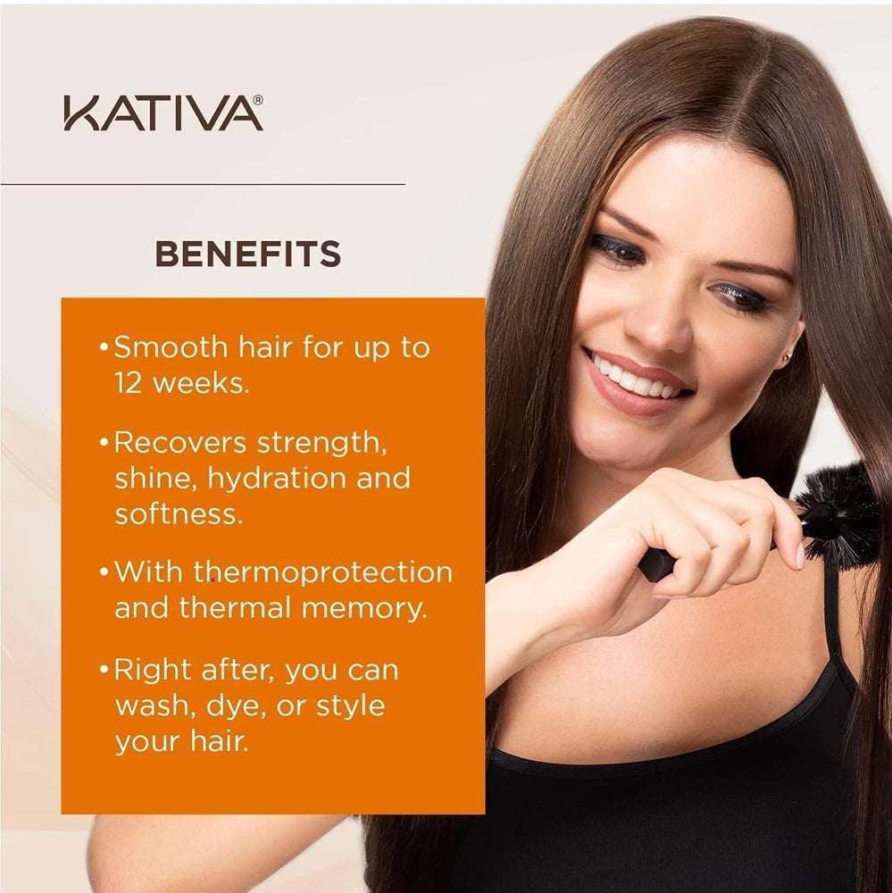 Brazilian Straightening Kit for Hair - 12 Weeks Home Use with Keratin, Argan Oil & Shea Butter
