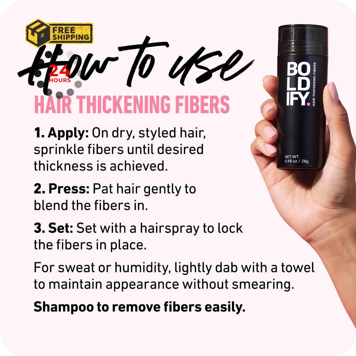 Hair Fibers for Thinning Hair - Fill In Volume & Conceal Bald Spots, 12g Ash Brown