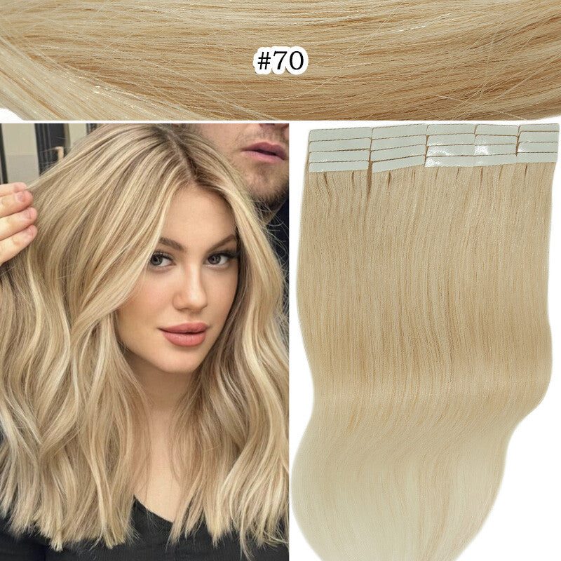 100G Tape-In Remy Hair Extensions Full Head - Russian Human Hair Thick Skin Weft
