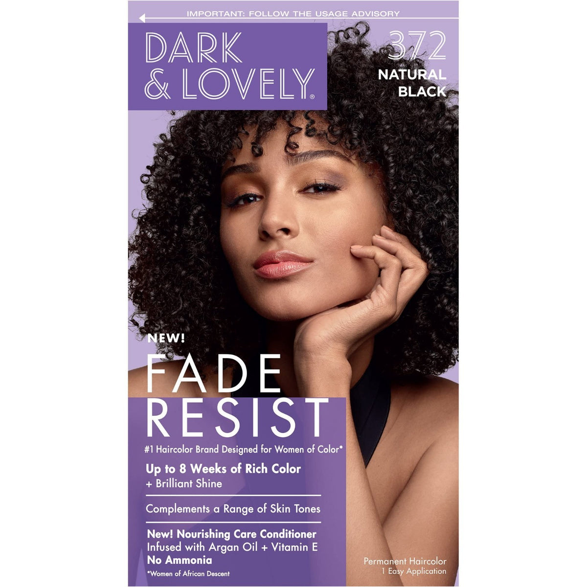 Fade-Resistant Natural Black Hair Color Pack of 4 Long-Lasting Shine