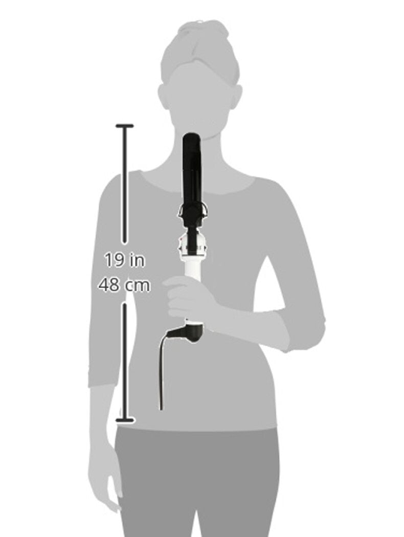 Ceramic Curling Iron Wand 1.25 Inch for Smooth Shiny Hair - Professional