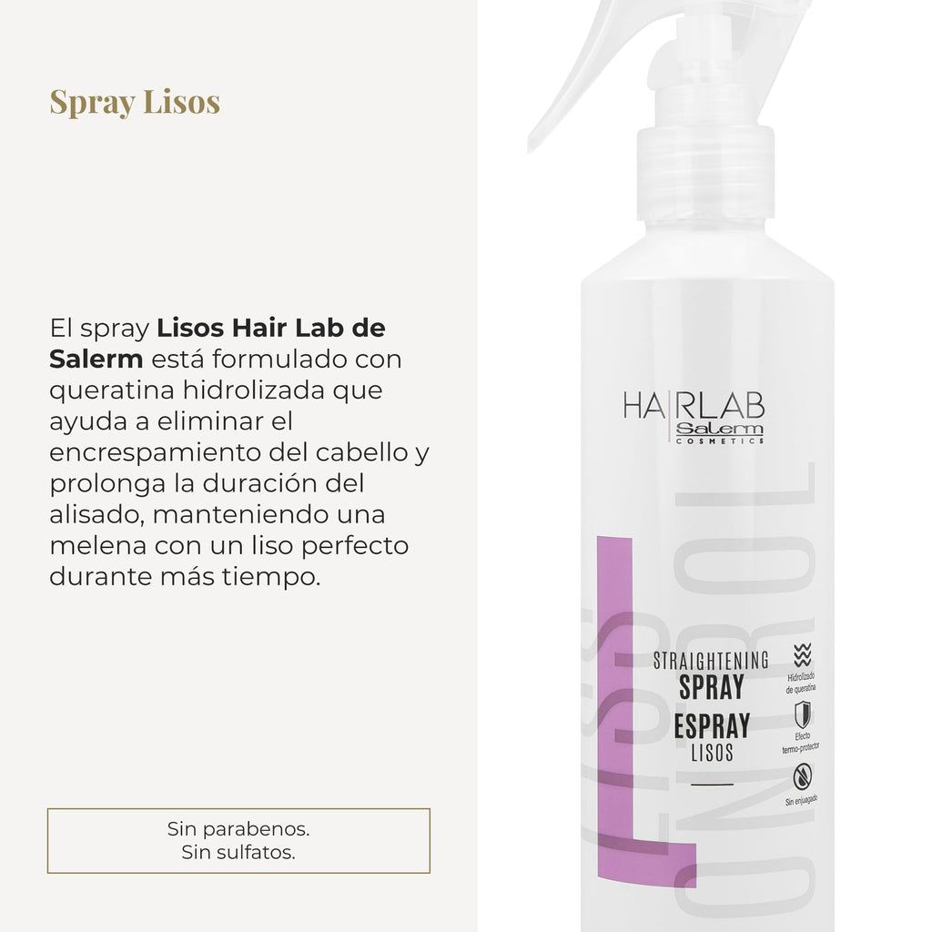 Hair Straightening Spray with Keratin - Heat Protectant & Frizz Control - 8.45 Fl Oz