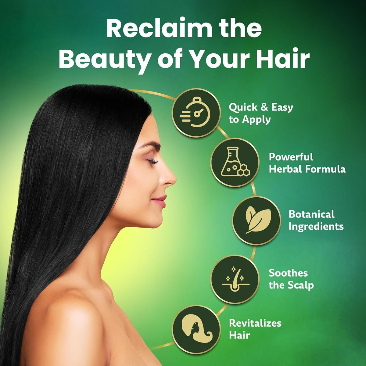 Herbal Ammonia & Paraben-Free Hair Color Shampoo - Salon-Quality Results