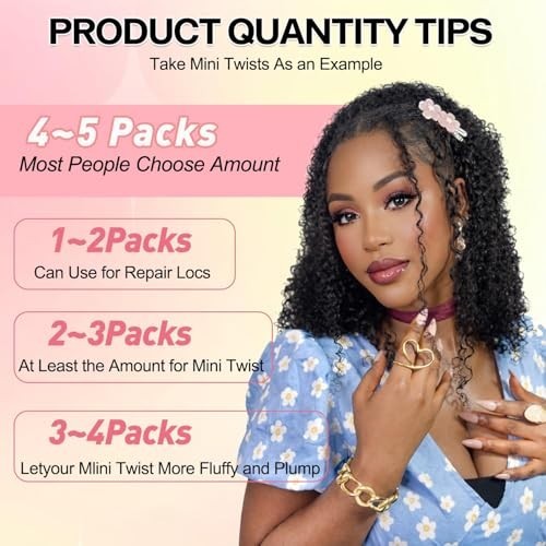 12-Inch Afro Kinky Curly Human Hair Bulk for Dreadlocks & Braids - 2 Bundles