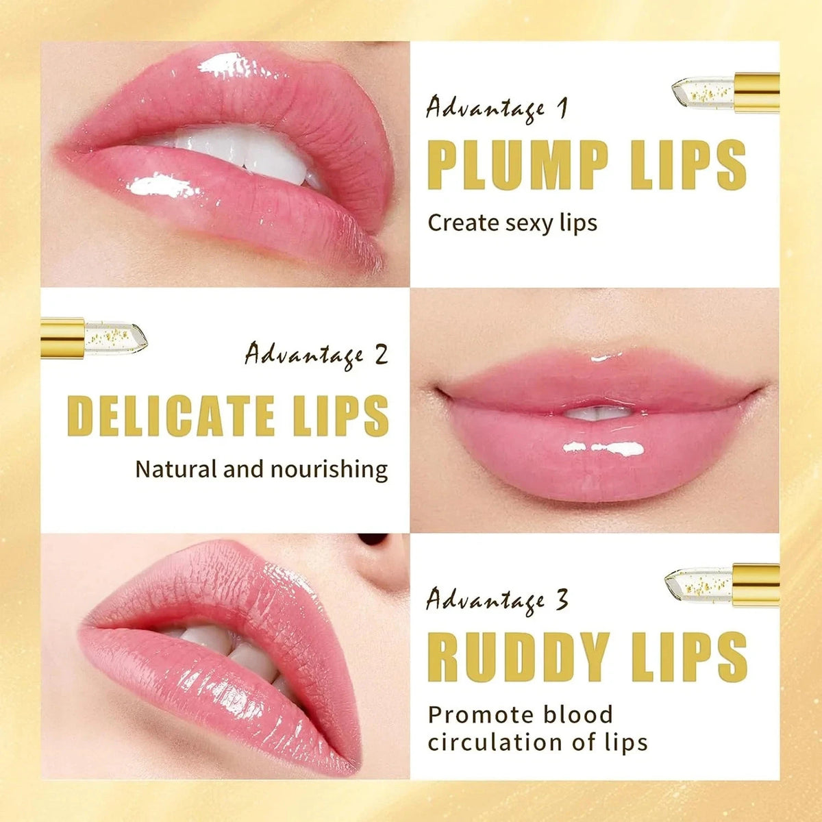 Color Changing Lipstick for Mature Lips, Hydrating Long-Lasting Lip Color Set