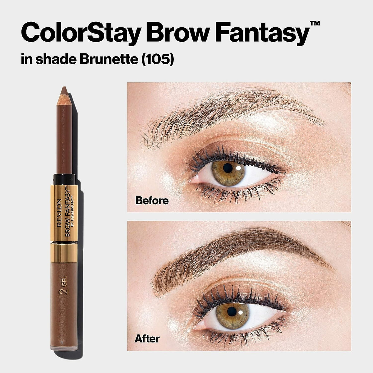 Eyebrow Gel & Pencil Duo - Natural Dark Blonde, 2-in-1 Brow Enhancer