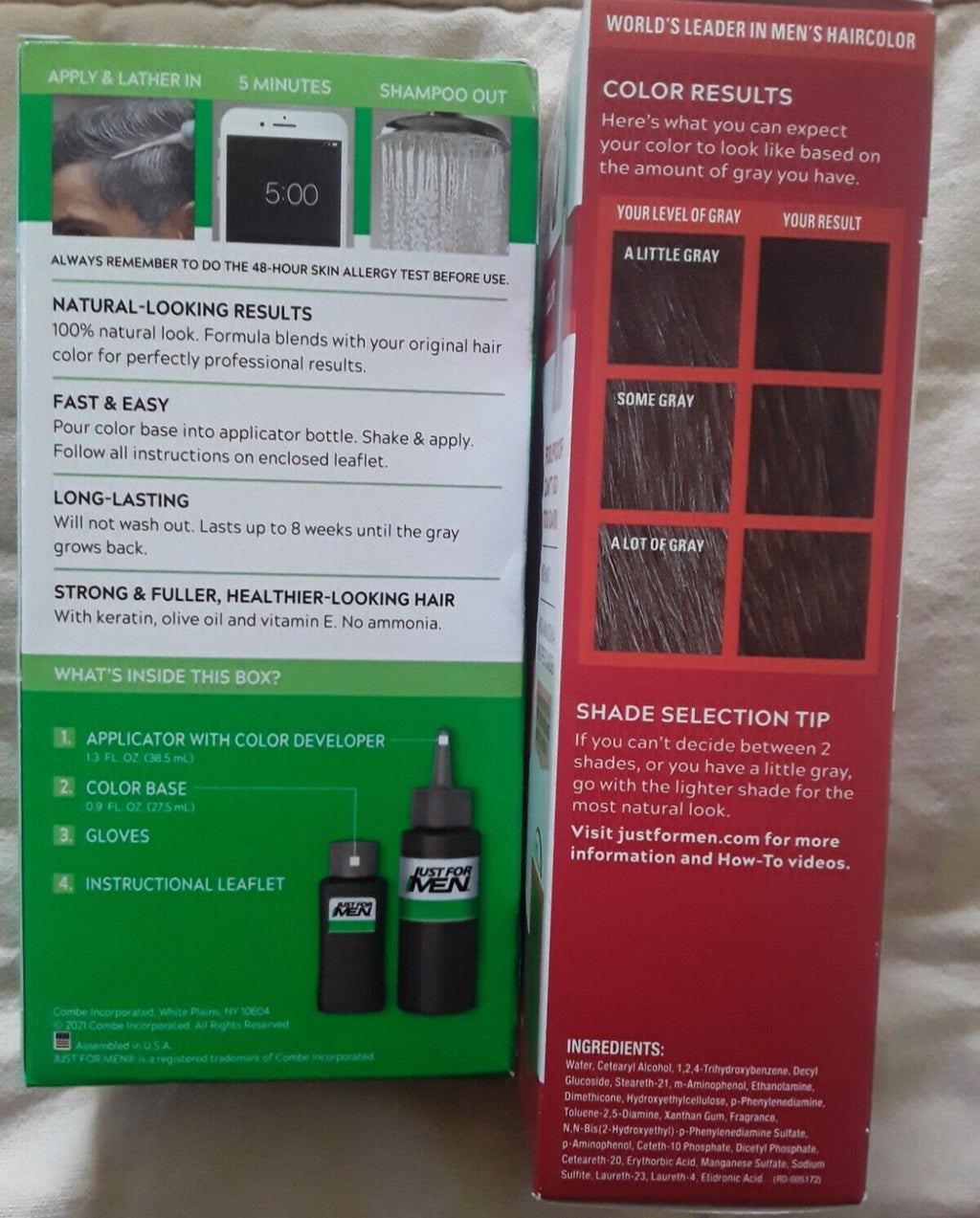 Dark Brown Hair Color Shampoo with Keratin & Olive Oil - Easy Comb In