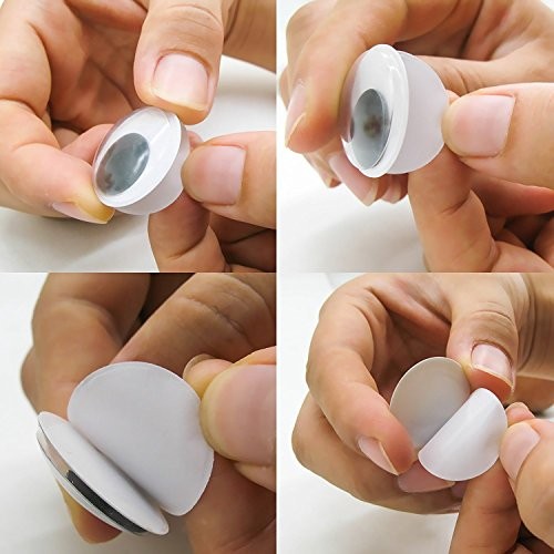 300pcs 10mm Self-Adhesive Plastic Wiggle Googly Eyes for Crafts & Decorations