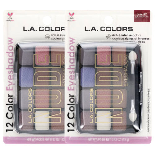 12-Color Eyeshadow Palette - Multiple Shades & Application Brush Included
