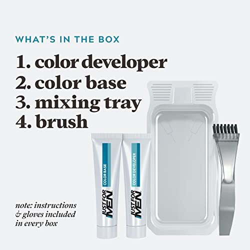 Men's Beard & Mustache Coloring Kit - Gray Hair Cover & Nourishing Formula