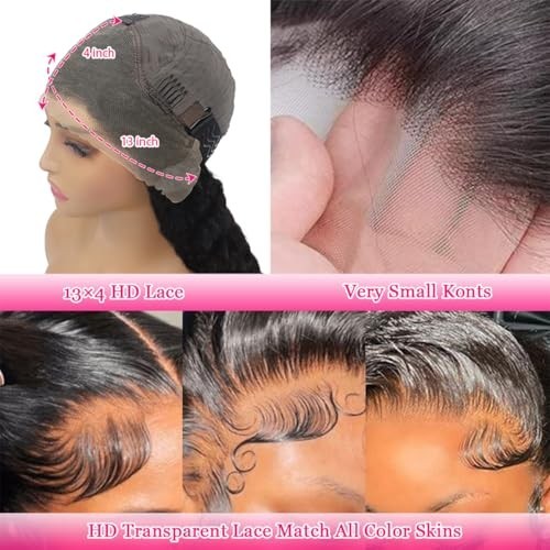 Deep Wave Lace Front Wig with Short Bob Style 13x4 Human Hair Pixie Cut
