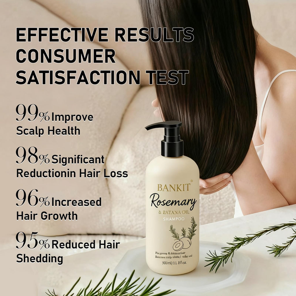 Rosemary Batana Shampoo for Thinning Hair with Biotin & Keratin – Gentle Volumizing 11.8 Fl Oz