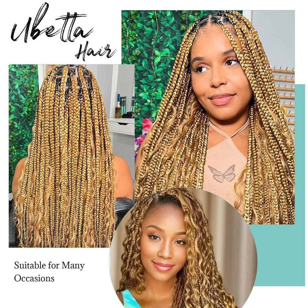 Honey Blonde #27 Deep Water Wave Human Braiding Hair 16 Inch 2 Bundles
