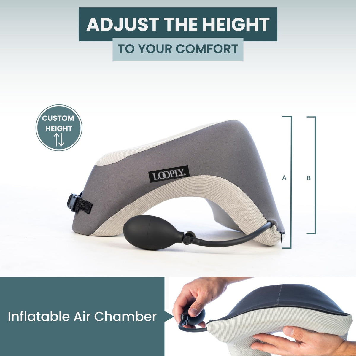 Massage Face Down Pillow with Adjustable Height and Breathable Face Pads - Support Cradle for Bed, Travel & Massage