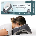 Massage Face Down Pillow with Adjustable Height and Breathable Face Pads - Support Cradle for Bed, Travel & Massage