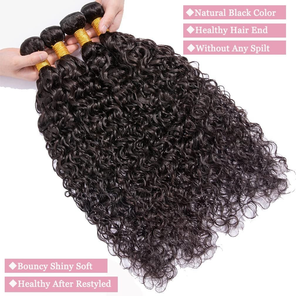 Deep Wave Brazilian Human Hair Bundle - Tangle-Free & Natural 24 Inch