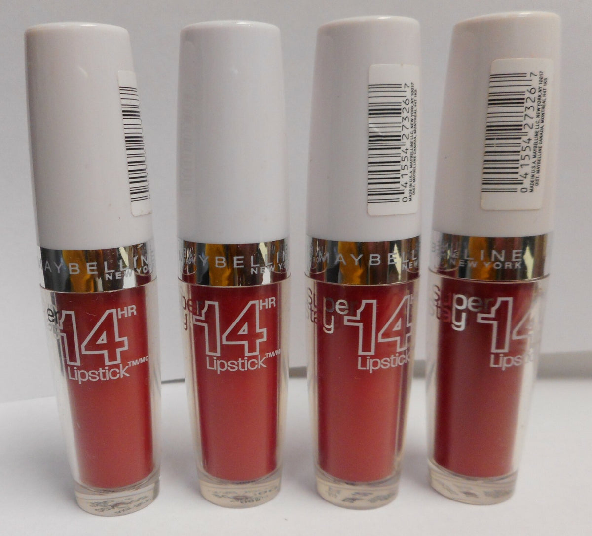Maybelline SuperStay 14HR Lipstick - Ravishing Rouge, 0.12 oz x4