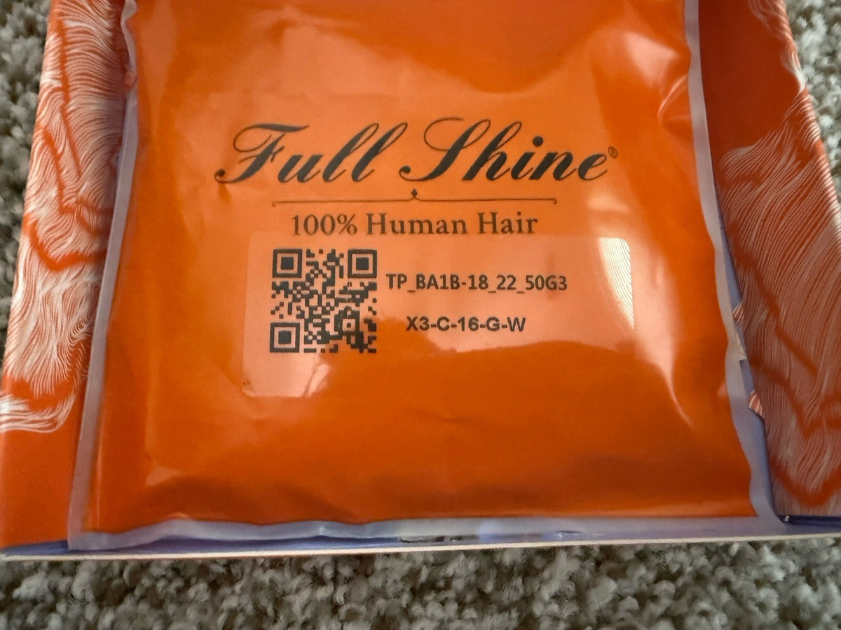 Full Shine 100% Human Hair Extensions TP_BA1B-18_22 50G - Natural Look & Style