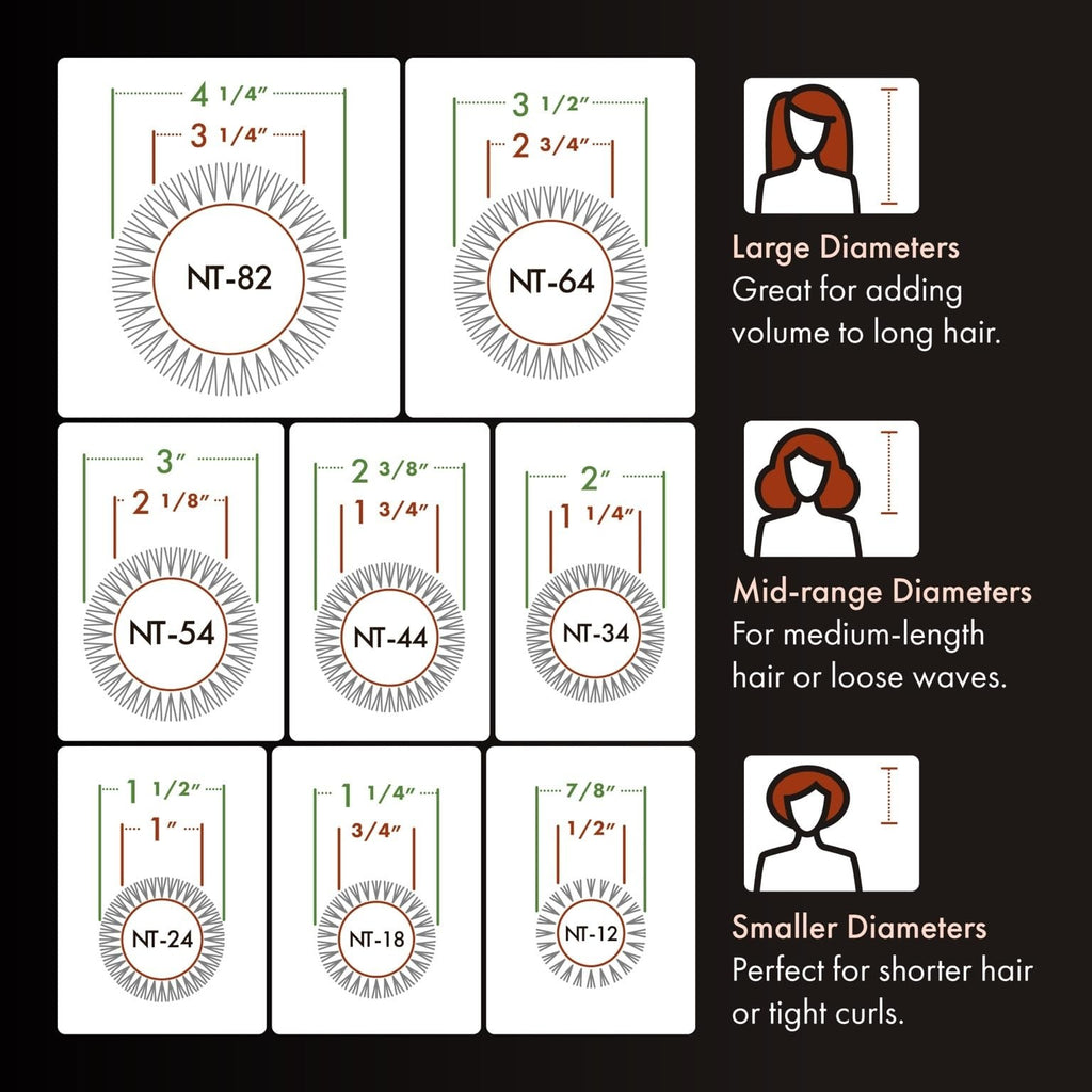 NanoThermic Ceramic Ion Round Hair Brush - Professional Blowout Tool