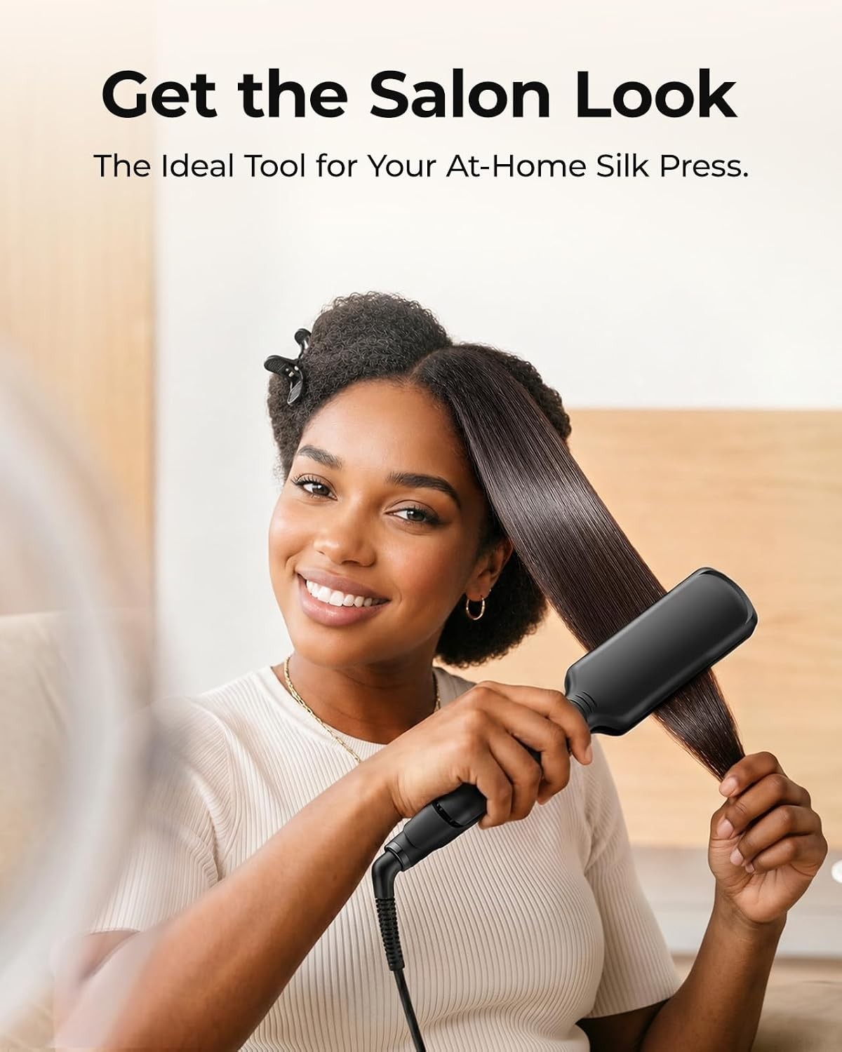 Titanium Flat Iron for Thick Hair - 2 Inch Salon-Style Hair Straightener