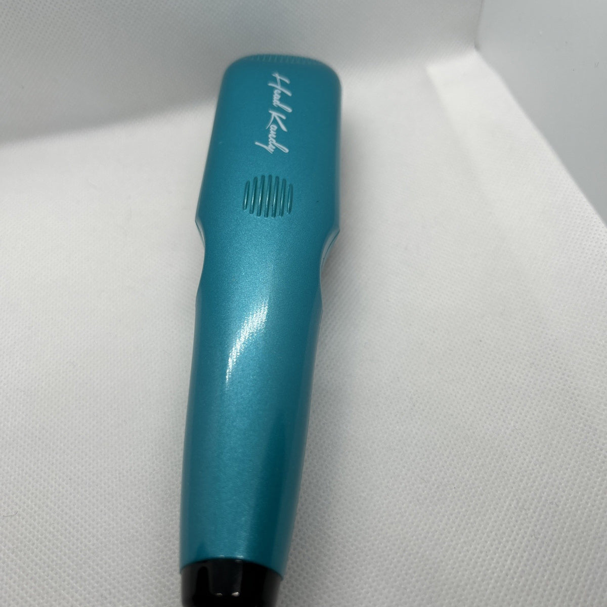 Teal Ceramic Straightener Brush - Travel Size Hair Styling Tool