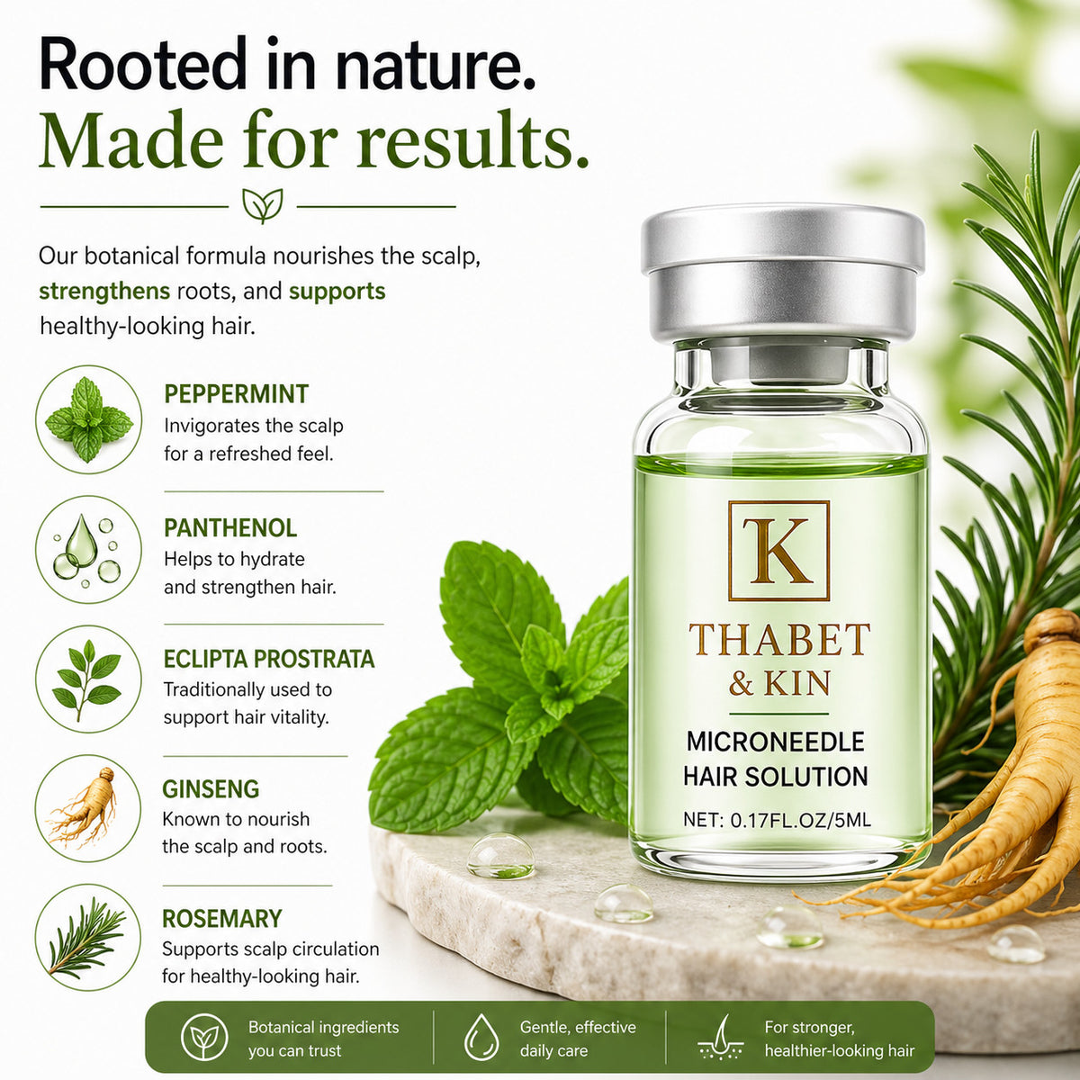 Hair Regrowth Serum for Men & Women - Thabet & KIN USA Hair Loss Treatment