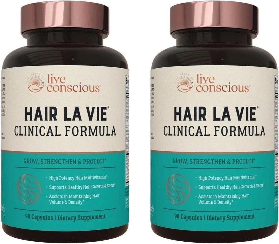 Hair La Vie Clinical Hair Vitamins with Biotin & Saw Palmetto - 2 Pack