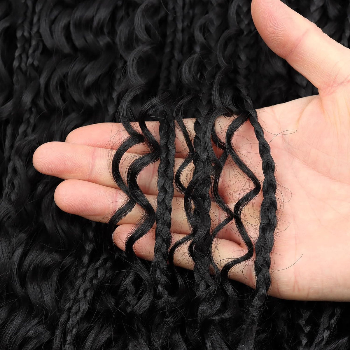 Goddess Box Braids Crochet Hair 18 Inch - 8 Packs Natural Look