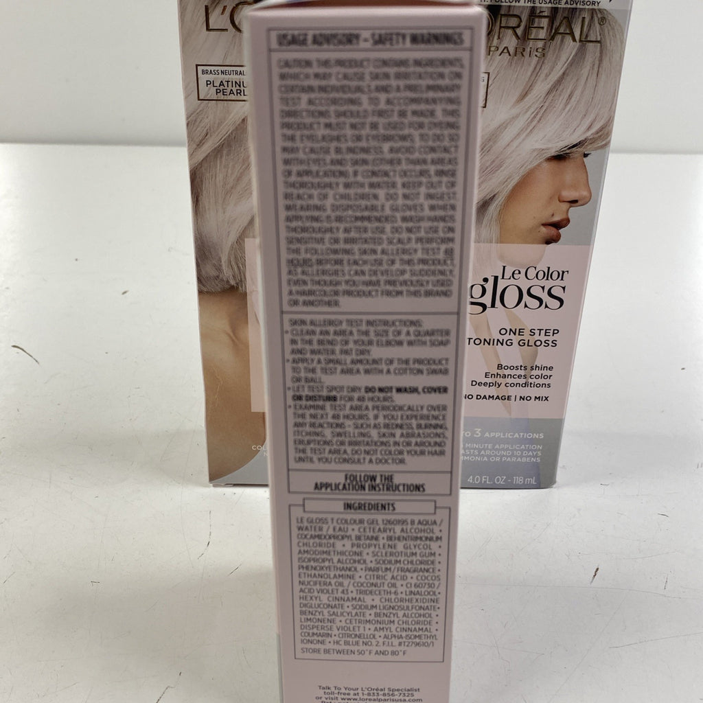 3-Pack L'Oréal Le Color Gloss Platinum Pearl Hair Toning Kit