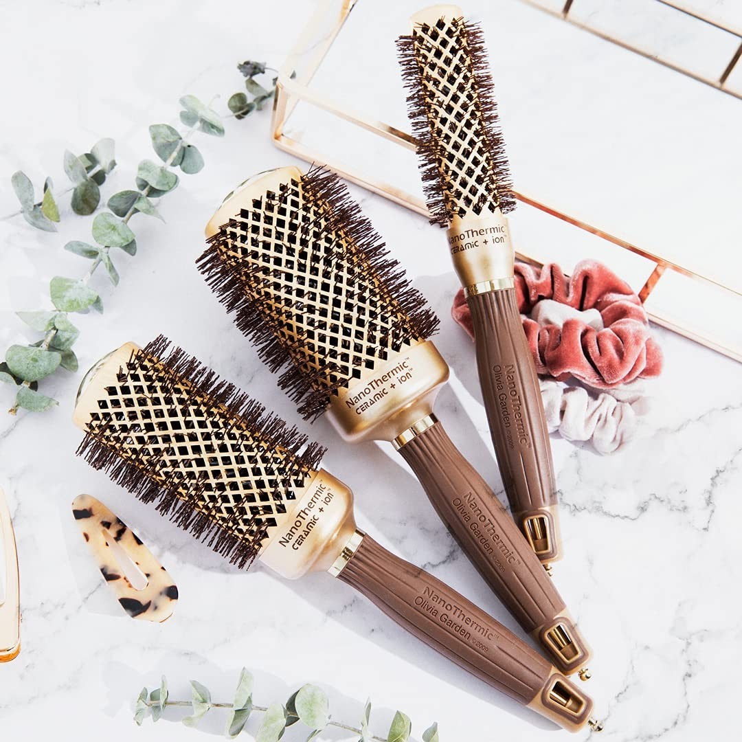 NanoThermic Ceramic Ion Round Hair Brush - Professional Blowout Tool