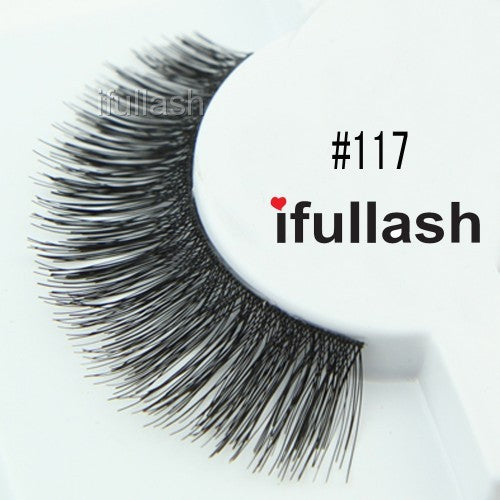 100% Human Hair Eyelashes – False Lash Strip, Natural Look, Black