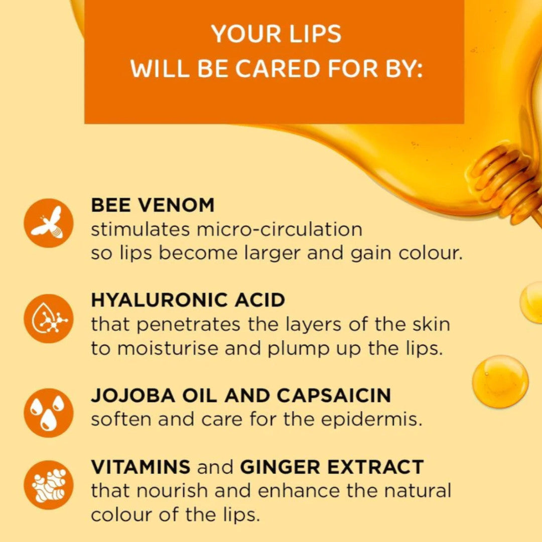 Lip Plumper Gloss with Natural Flavors - Bee Venom, Chili, Chocolate