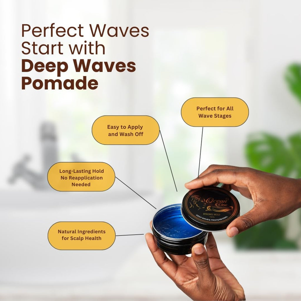Water-Based Hair Pomade for 360 Waves Deep Waves Hair Cream for Hairstyling