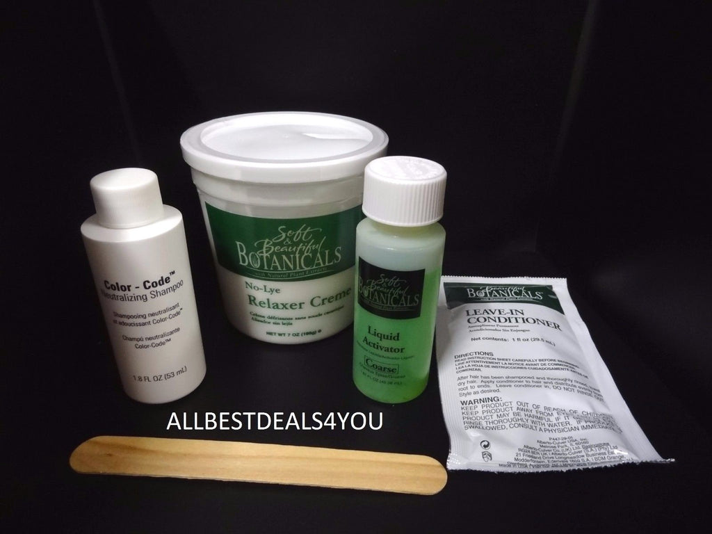 Botanicals No Lye Sensitive Scalp Hair Relaxer Coarse 2 Boxes - Herbal Straightening