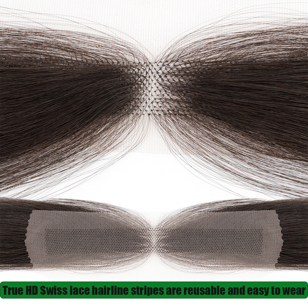 Men's Hair Replacement Toupee - Natural Human Hair Full Skin PU Hair System