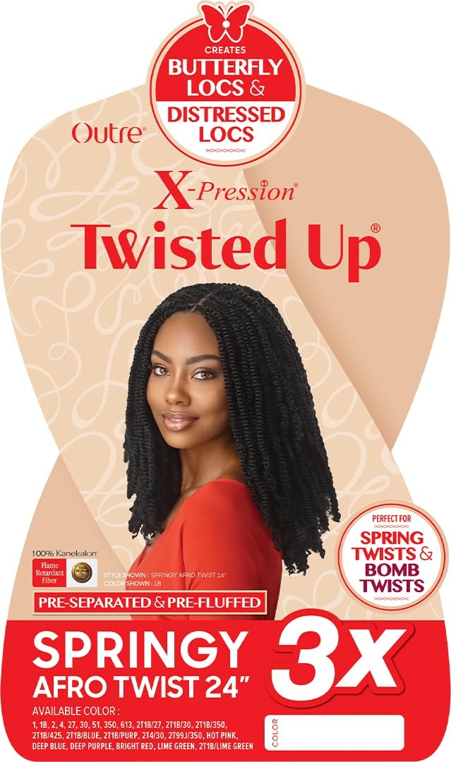 Springy Afro Twist Hair Extensions 24 Inch 5-Pack - Dark Brown 2